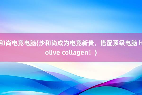 沙和尚电竞电脑(沙和尚成为电竞新贵，搭配顶级电脑 hololive collagen！)