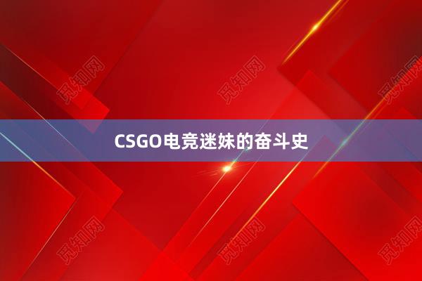 CSGO电竞迷妹的奋斗史