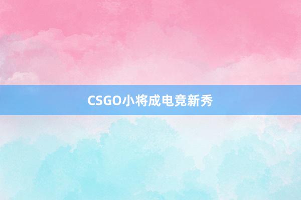 CSGO小将成电竞新秀