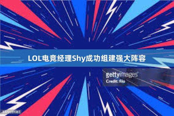 LOL电竞经理Shy成功组建强大阵容