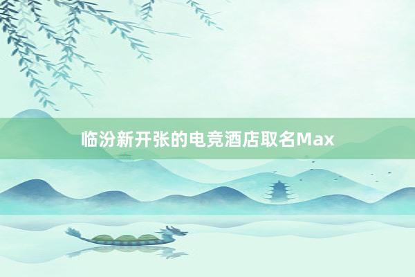 临汾新开张的电竞酒店取名Max