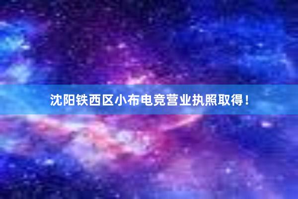 沈阳铁西区小布电竞营业执照取得！