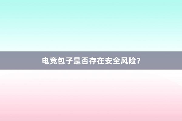 电竞包子是否存在安全风险？