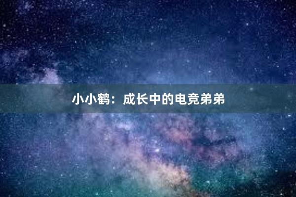 小小鹤：成长中的电竞弟弟