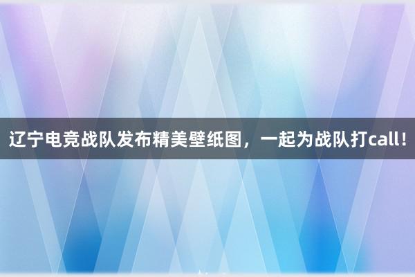 辽宁电竞战队发布精美壁纸图，一起为战队打call！