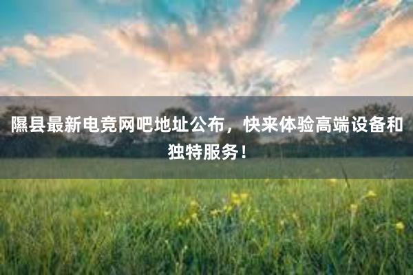 隰县最新电竞网吧地址公布，快来体验高端设备和独特服务！